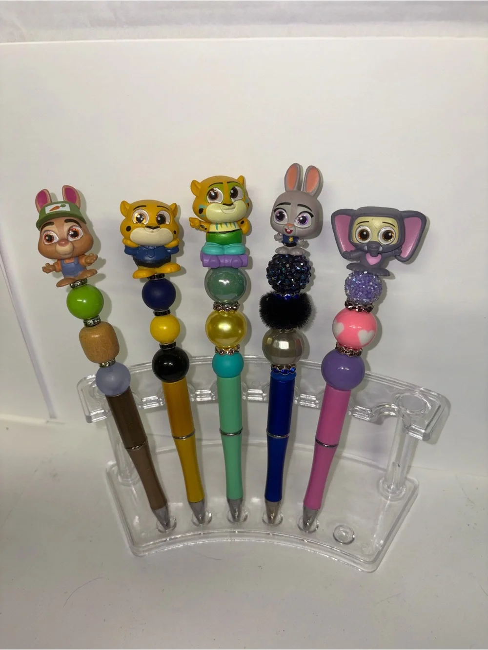 Zootopia character beaded pens